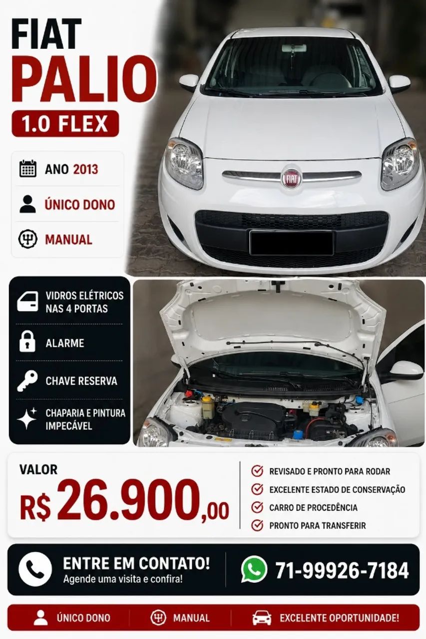 Fiat Palio Palio ATTRACTIVE 1.0 EVO Fire Flex 8v 5p 2013