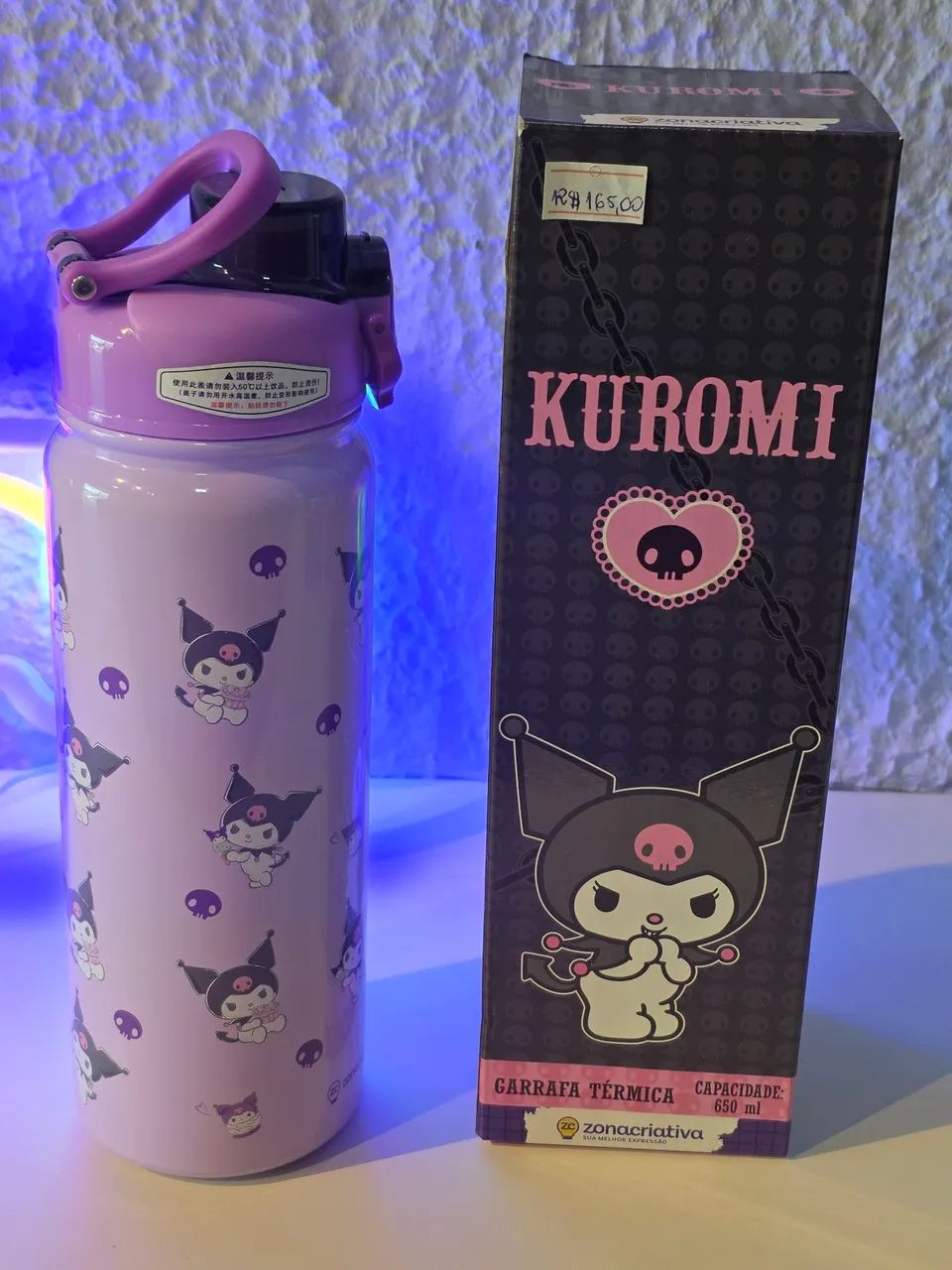 Kuromi Garrafa Térmica PRODUTO OFICIAL 