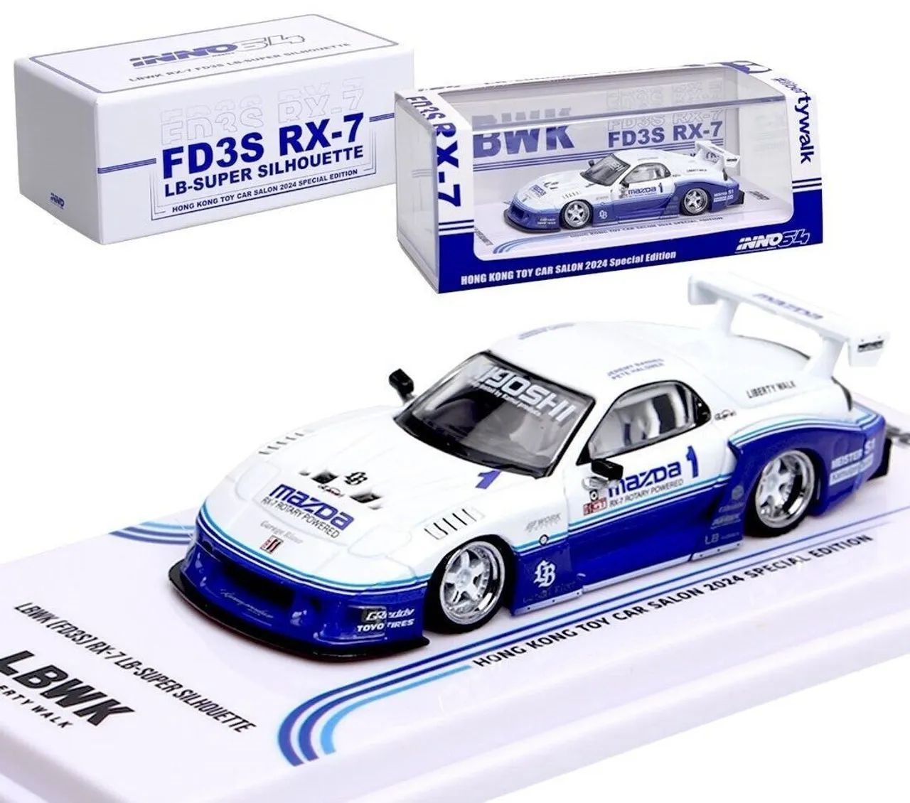 INNO64 LBWK Mazda RX-7 FD3S LB-Super Silhouette 2024 HK Toy Car