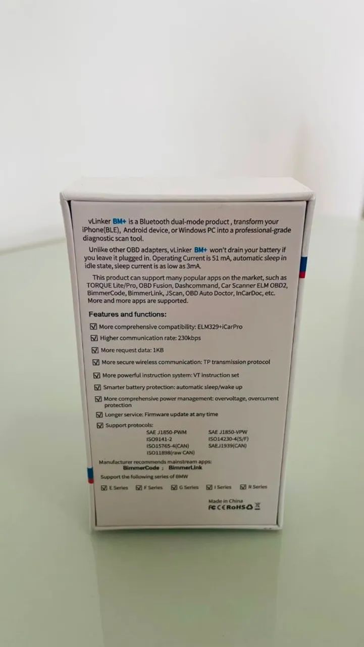 Vgate vLinker BM+ V2.2 OBD2 Bluetooth -Novo e Lacrado. - Foto 3