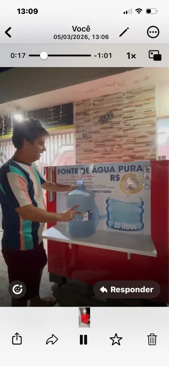 Máquina de vender água 