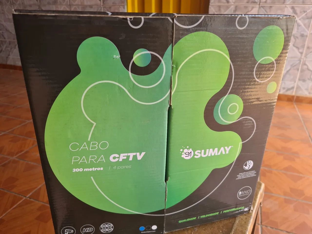 Caixa cabo cftv 300mt