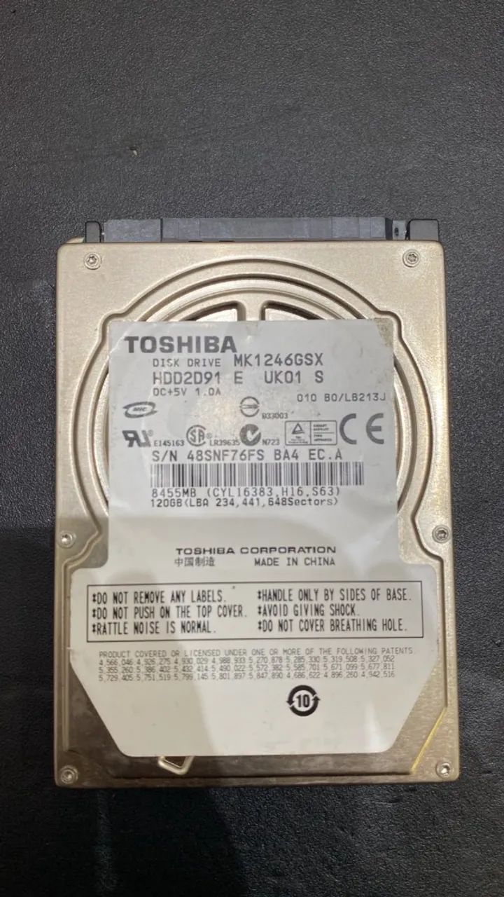 HD de Notebook 120GB SATA