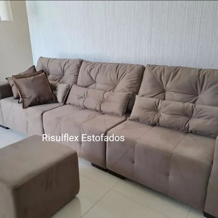 sofá retrátil risulflex pronta entrega 