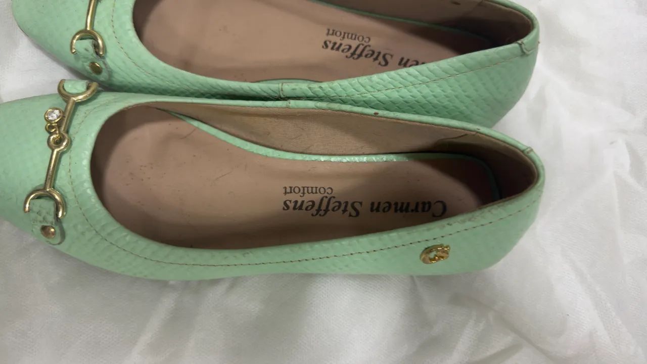 Sapatilha Carmen Steffens verde menta  - Foto 3