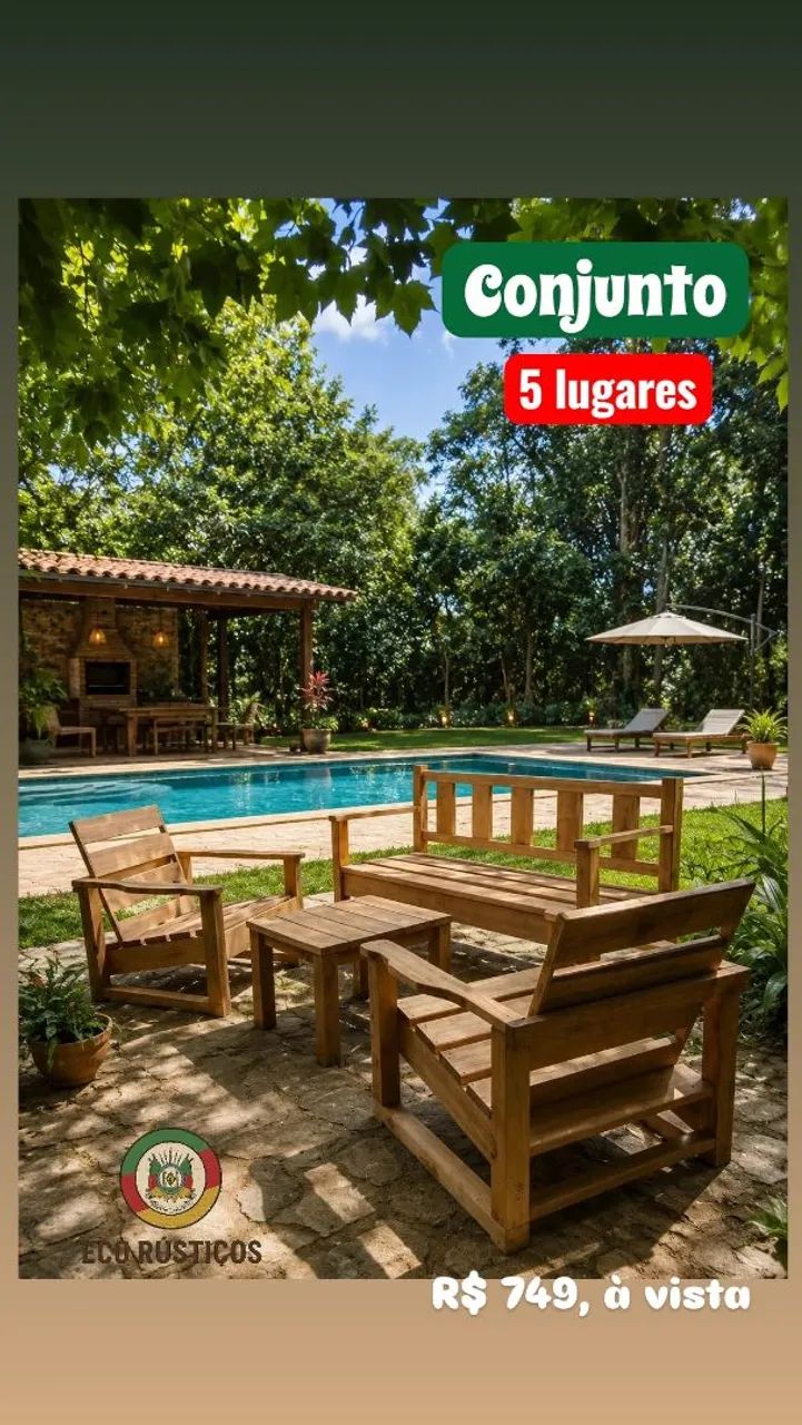 Conjunto rústico 5 LUGARES  - Foto 4