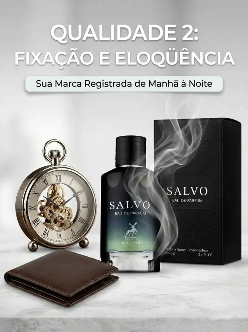 Perfume Salvo Maison Alhambra Eau de Parfum Masculino 100ml  - Foto 3