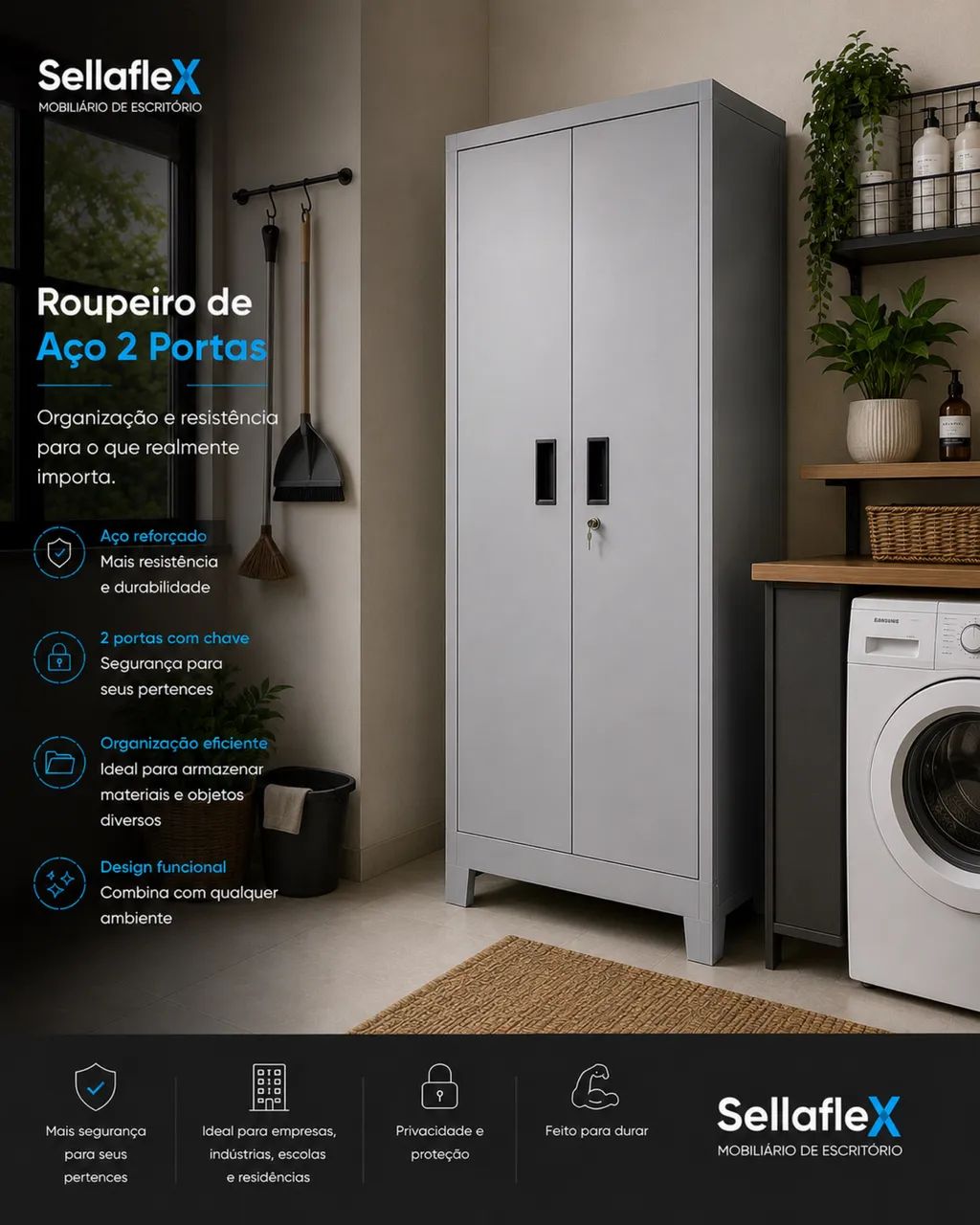 Organizador para área de serviço 