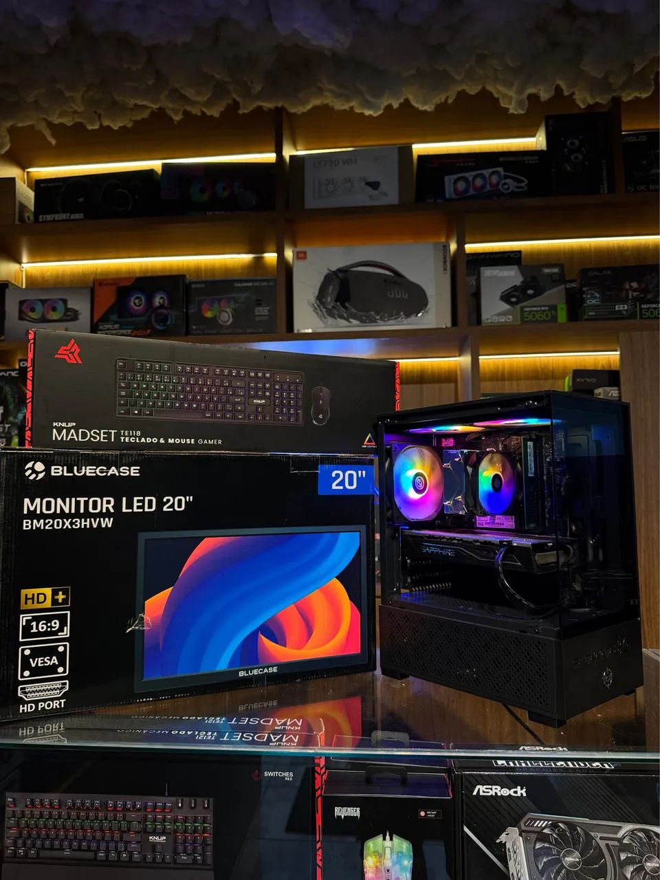 PC GAMER COMPLETO XEON 2666V3 + RX 580 8GB LOJA FÍSICA 