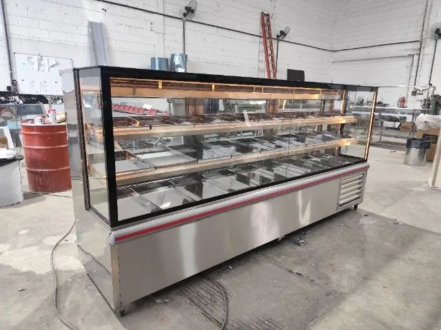 Vitrine expositora estufa inox 800×600×1250 mm 