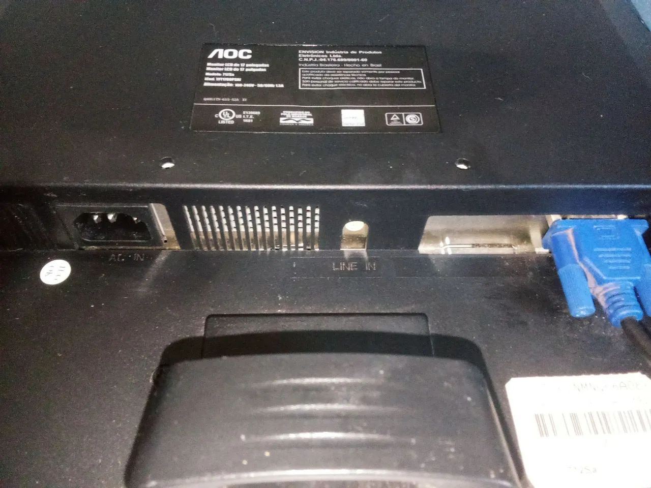 MONITOR AOC 17 POLEGADAS COM ADAPTADOR!!! O preço do produto é negociável!! - Foto 4