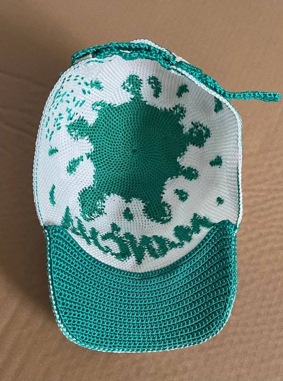 Boné de crochê Palmeiras mancha verde  - Foto 4