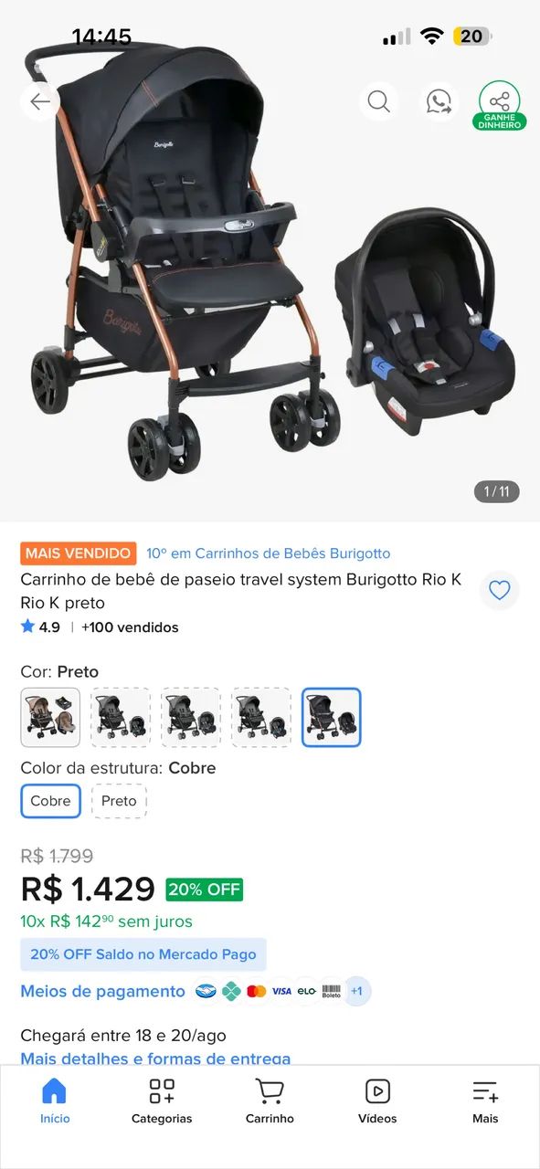 CARRINHO E BEBÊ CONFORTO BURIGOTTO - Foto 2