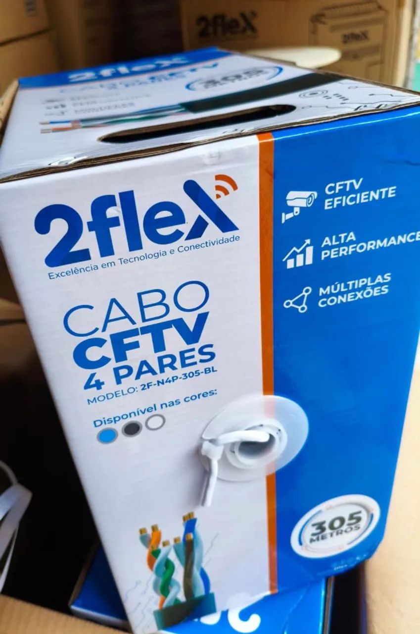 Cabo de Rede Cat5 Caixa 305 Metros Internet Alarme Câmera, Faço Entrega  - Foto 3