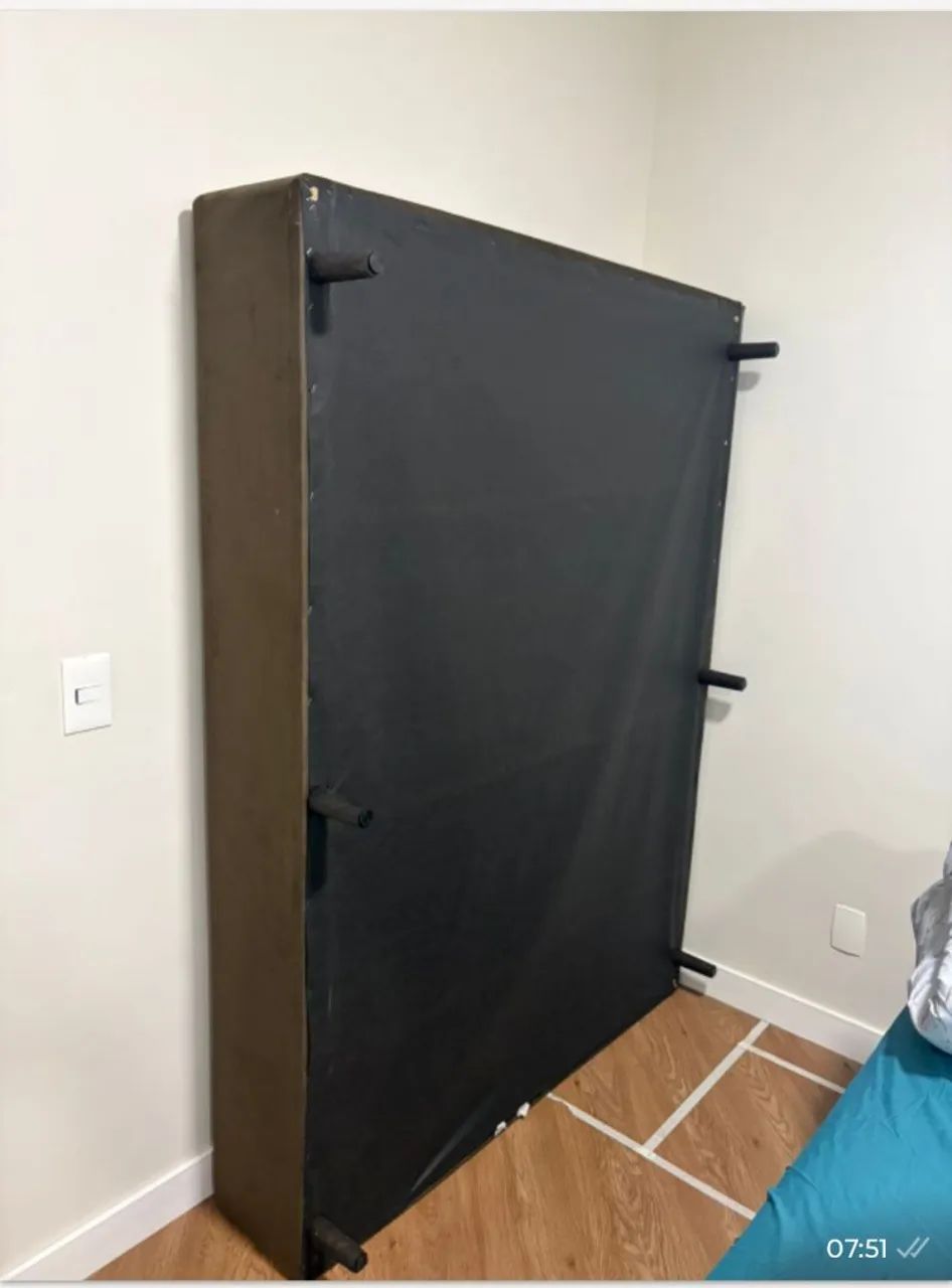 Base Box Casal mais Sofá de Napa Preto $ 600 - Foto 3