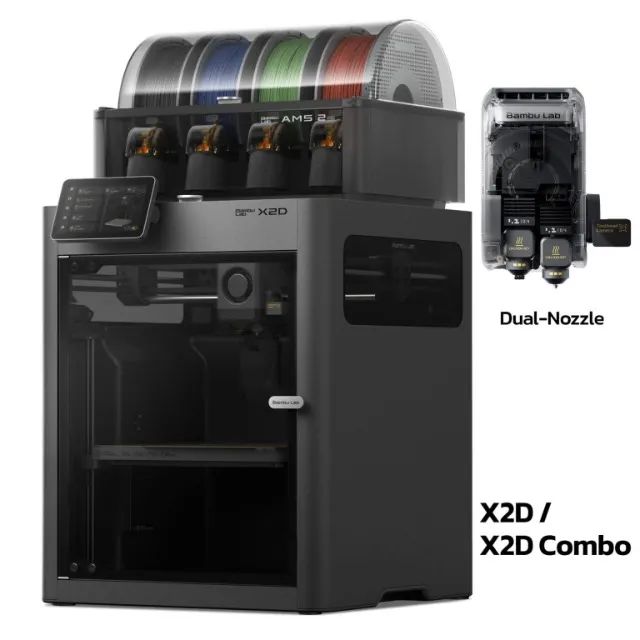 Impressora 3D Bambu Lab X2D Combo - Nova, Lacrada - Foto 3