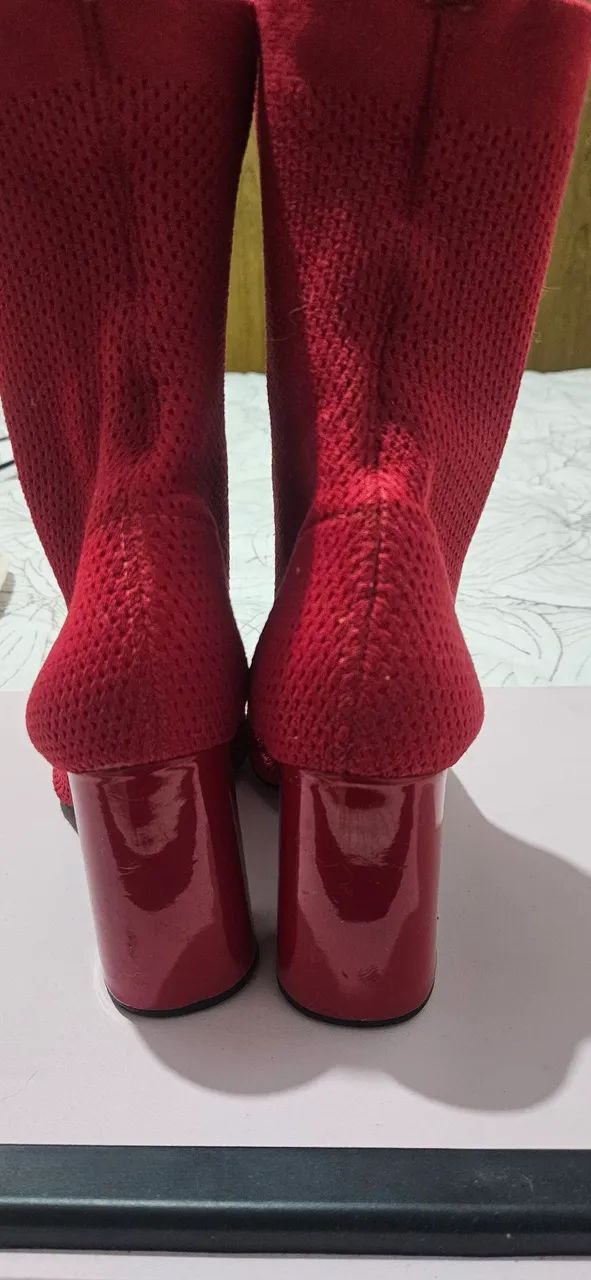 Bota Sock Boot Vermelha - Shultz - Foto 3