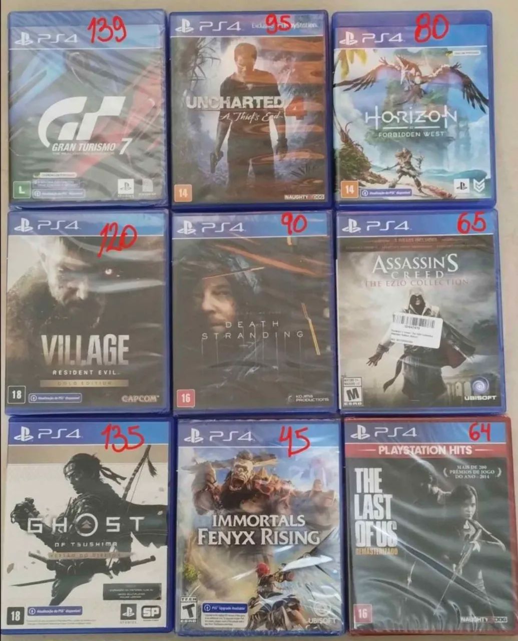 Lote jogos ps4 