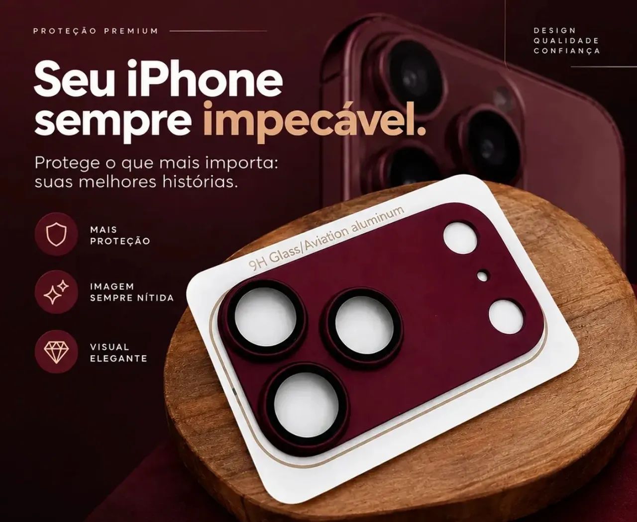 Película Protetora Câmera Lente Para iPhone 18 E 17 pro Max. - Foto 3