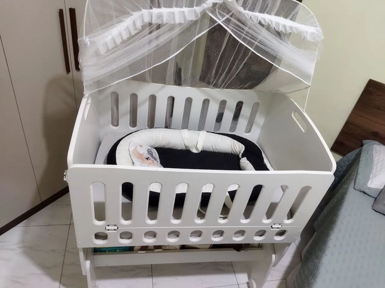 Mini berço 90x60cm personalizado  - Foto 4