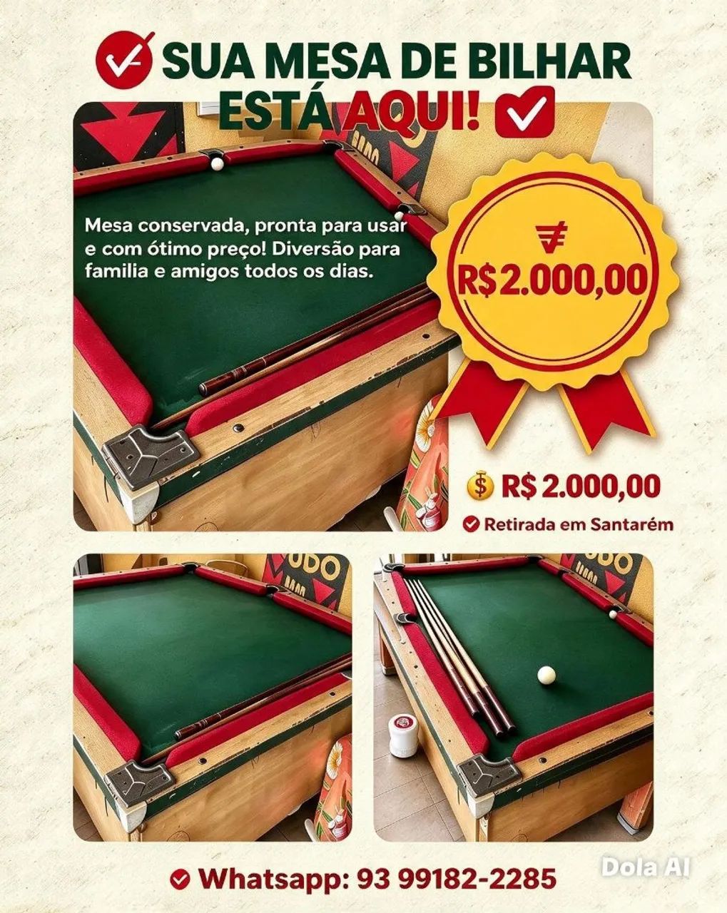 Desapego mesa de bilhar - Foto 2