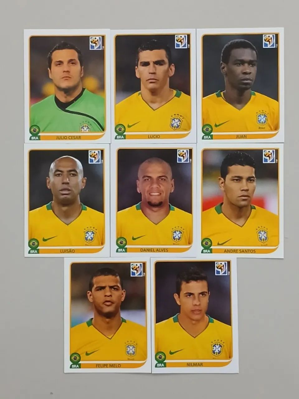 Copa Do Mundo 2010 Kit Com 8 Figurinhas Do Brasil