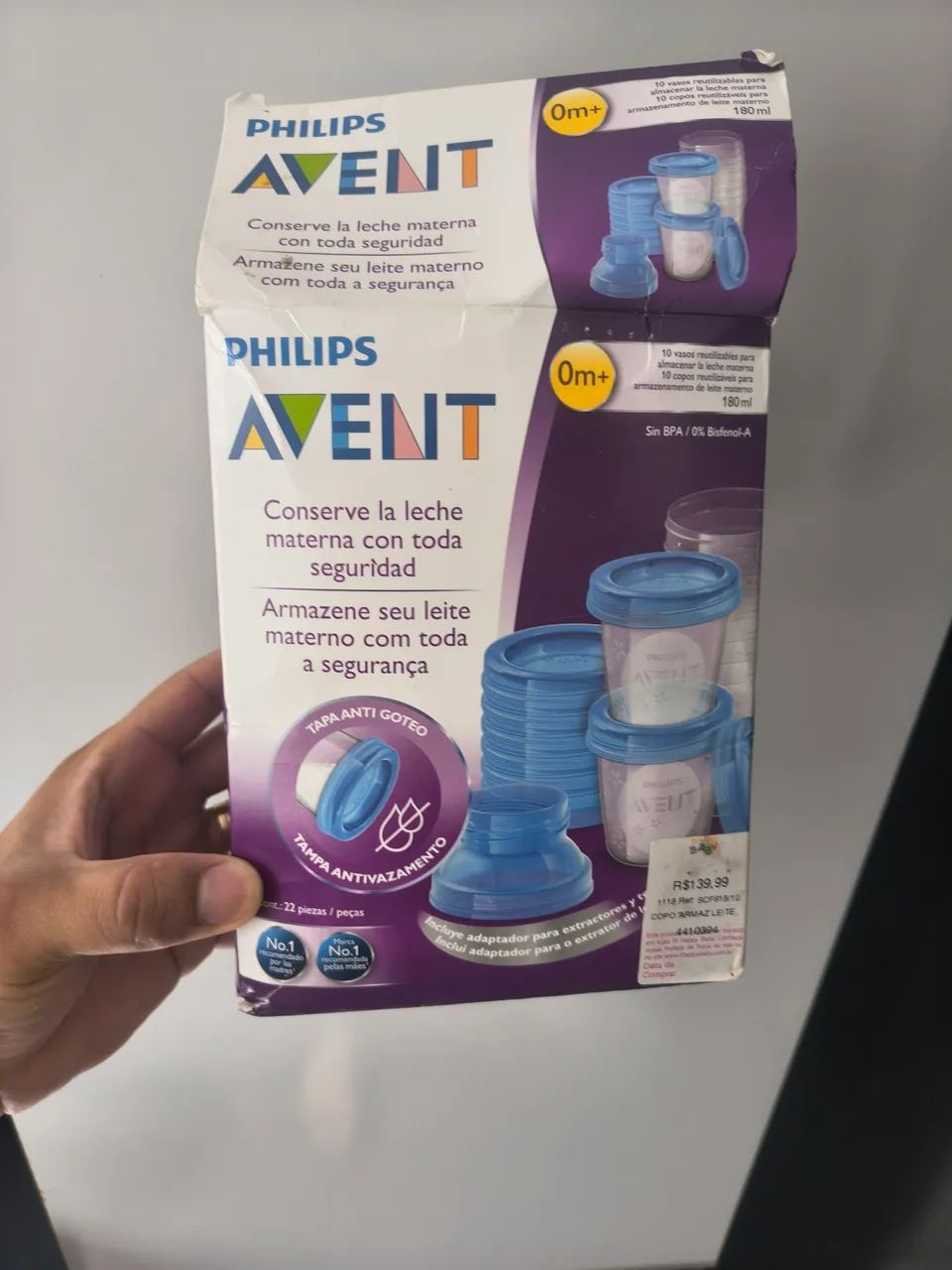 Extrator de leite Philips com kit copos para armazenar  - Foto 2