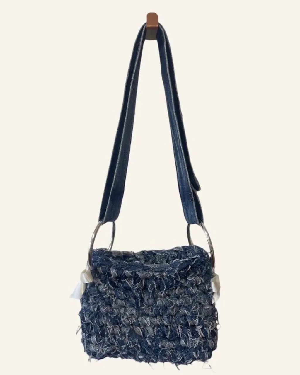 Bolsa jeans 100% feito á mão  - Foto 2