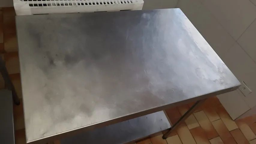 Mesa Aço Inox com Paneleiro 80x60 - Foto 3
