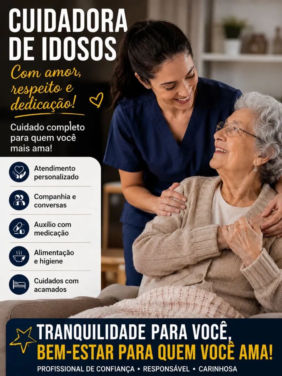 Cuidadora de Idosos e Crianças Particular 