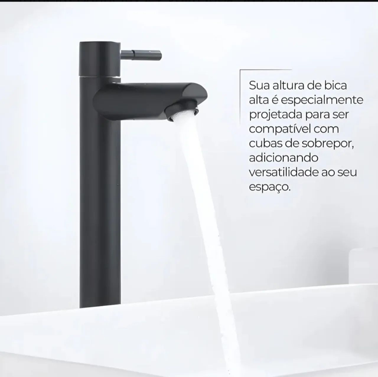 Torneira Banheiro Alta Luxo - Preto Fosco (Matte) Inox 304 - 1/4 de Volta - Foto 5