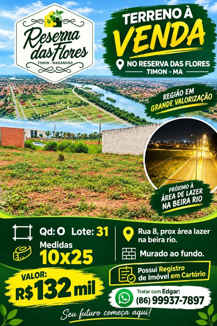 Terreno no Reserva das Flores