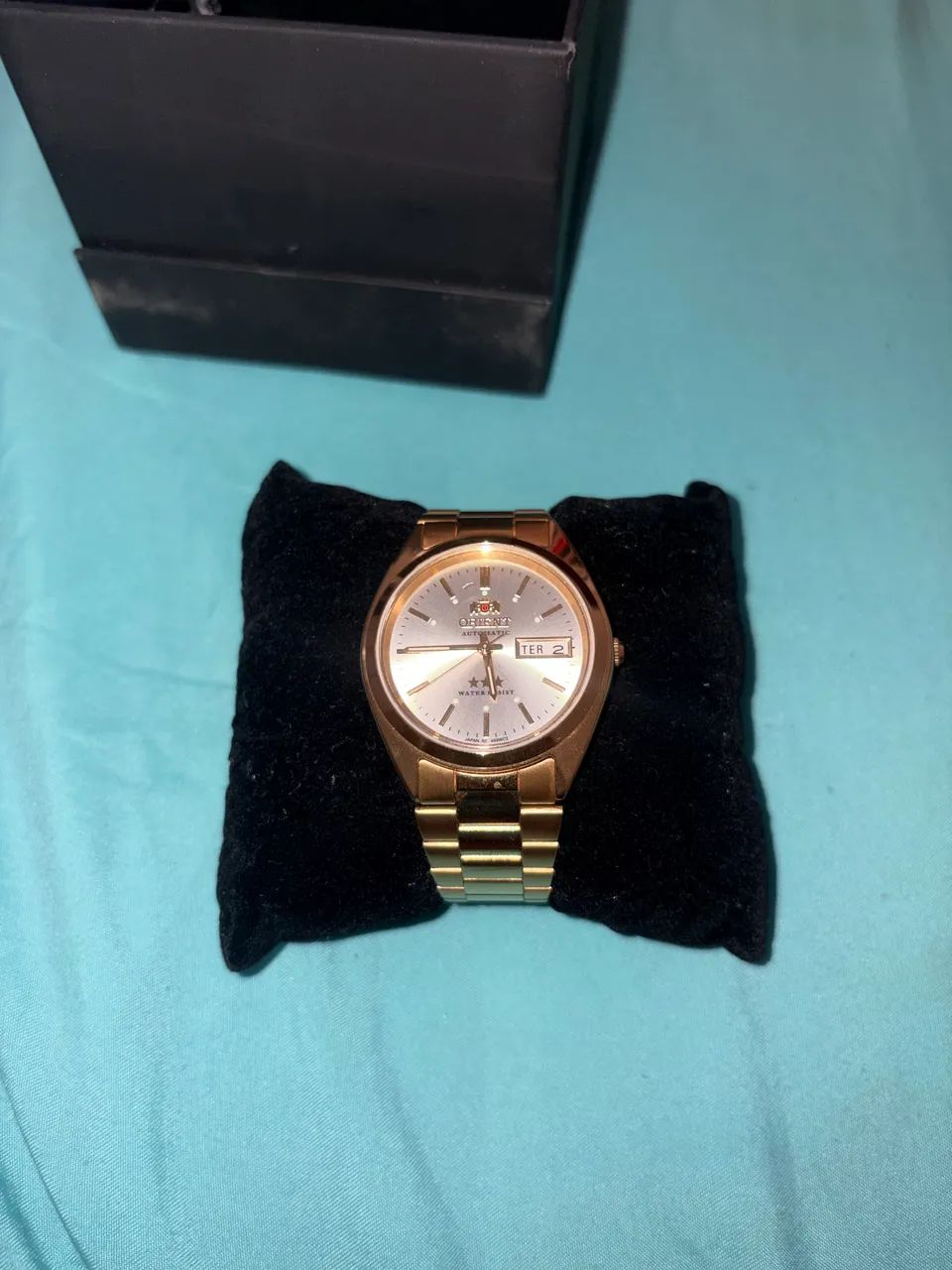 Relógio Orient Automático Dourado - Zero Uso, Com Caixa ,Certificado de garantia e Manual. - Foto 4