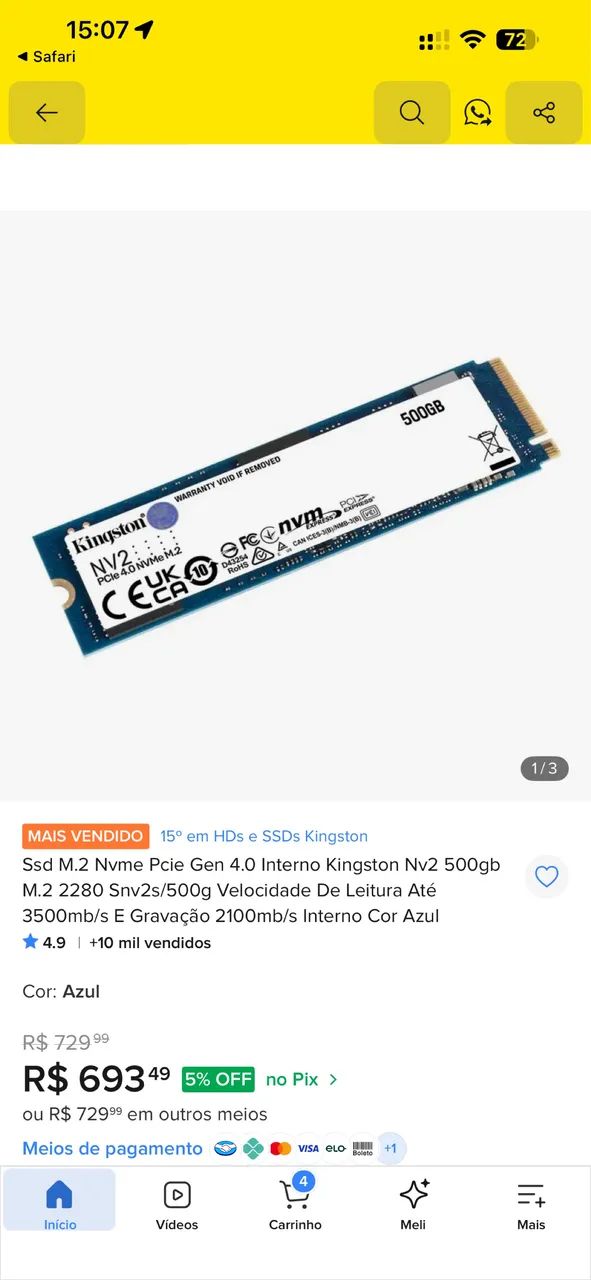 SSD 500 GB