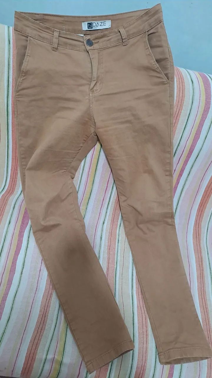 Calça marrom... tam 38 - Foto 2