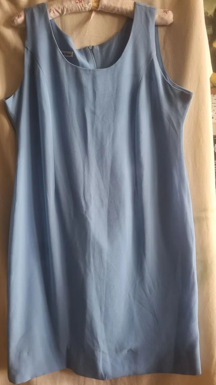 Vestido azul-claro tubiinho 46 - Foto 4