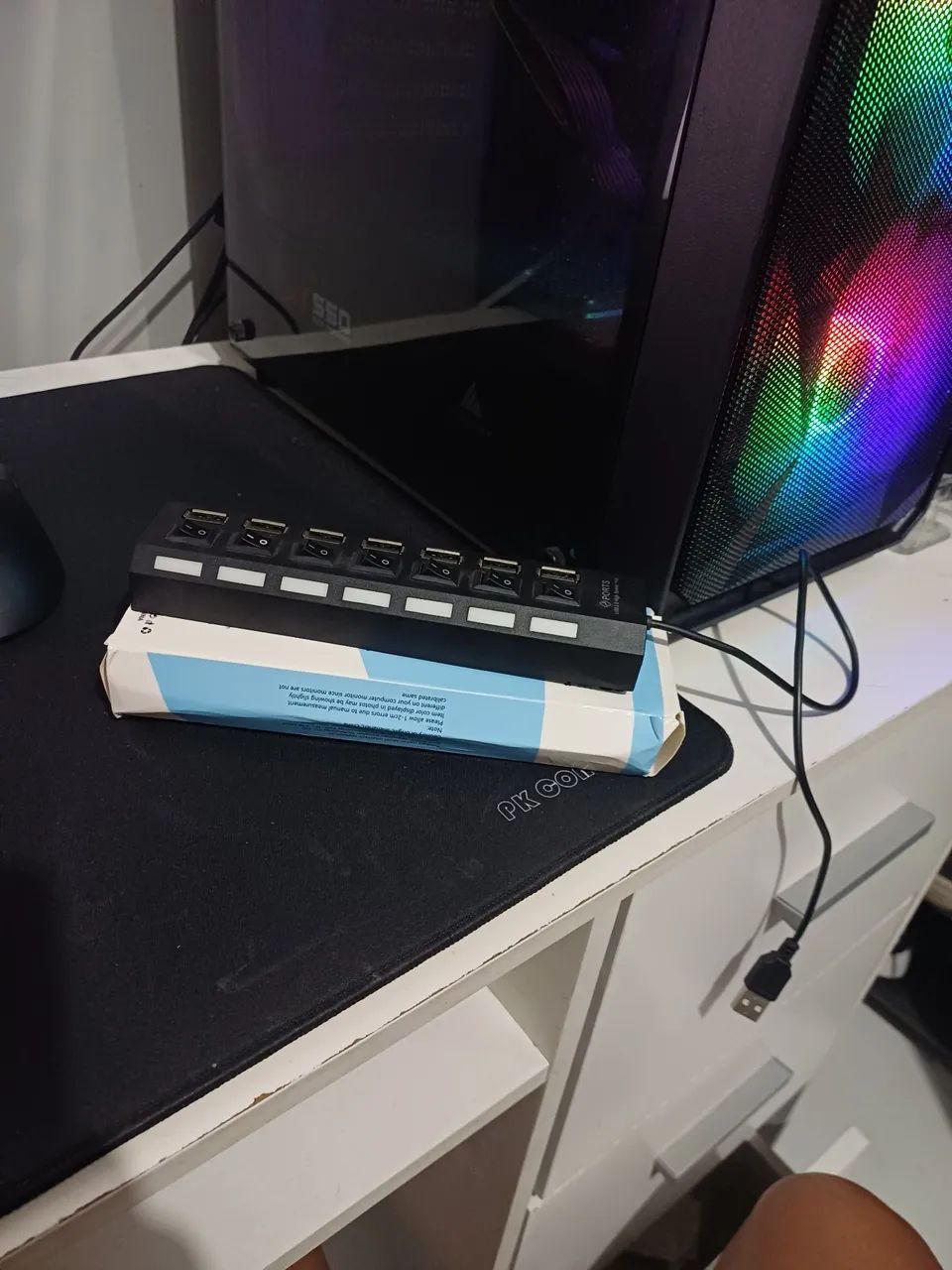 Hub usb interruptor usb divisor adptador - Foto 2