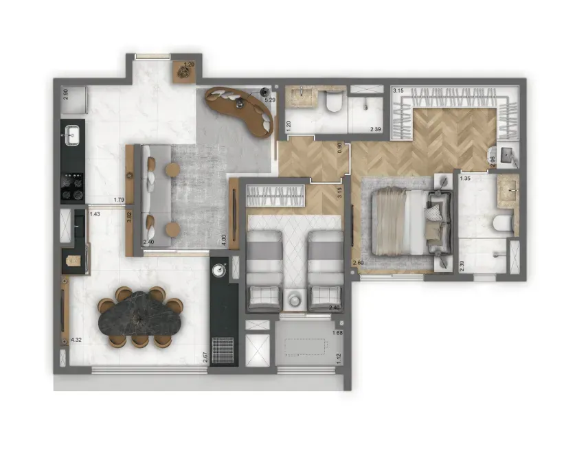 PLANTA 71m²