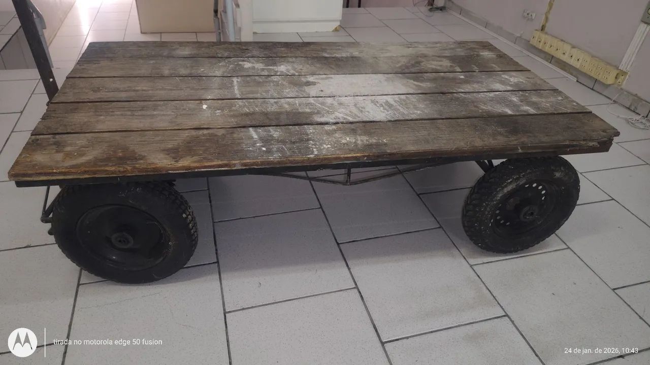 Carrinho 4 rodas  600 kg reforçado com pneus  - Foto 2