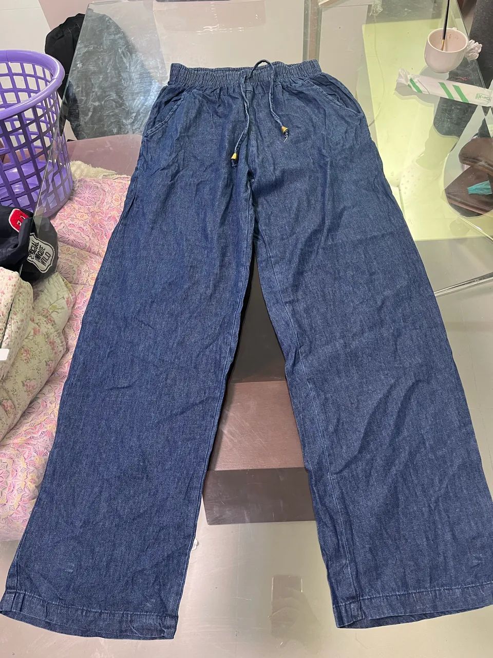 Calça jeans wide