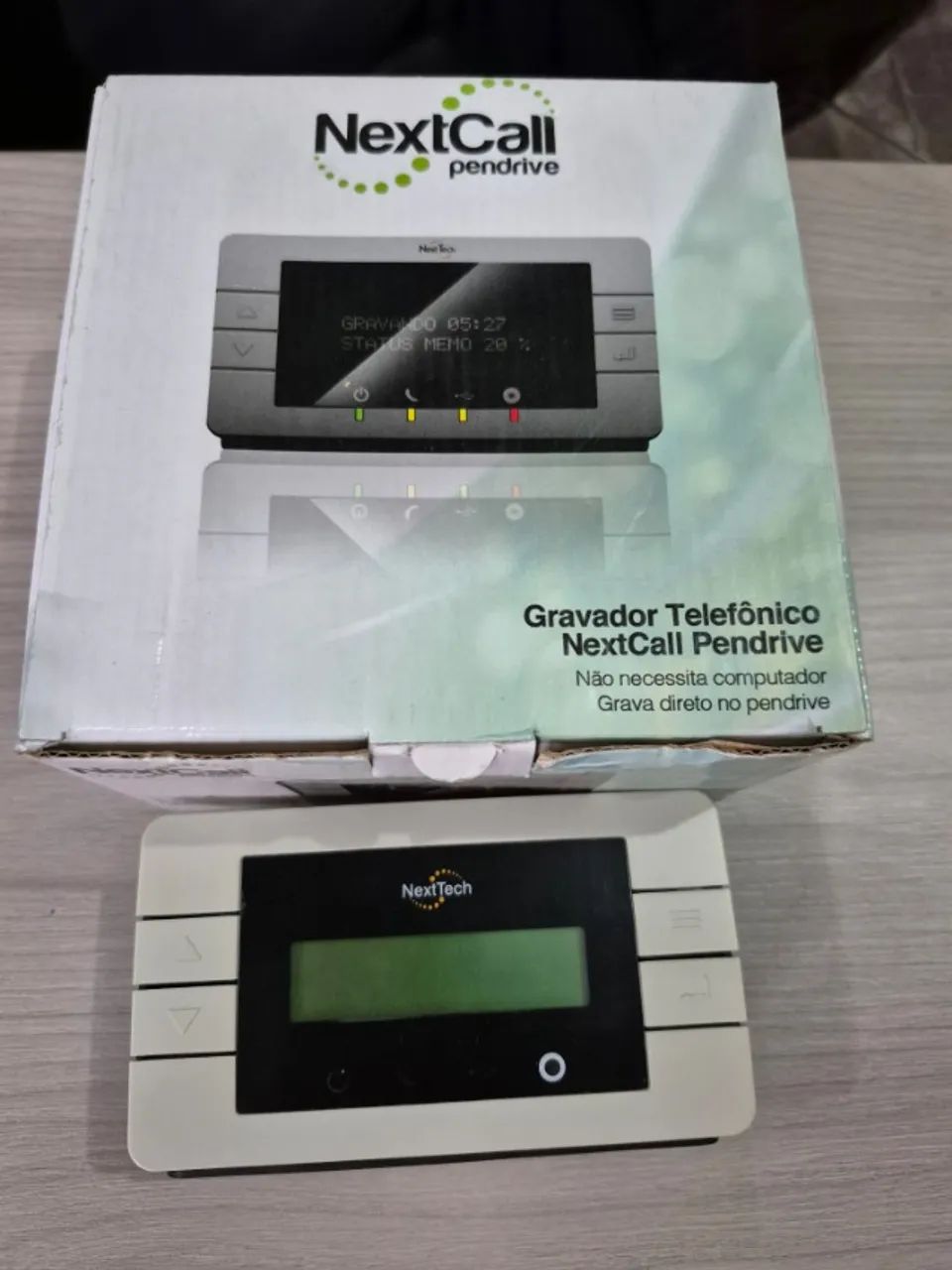 Gravador Telefônico NextCall Pendrive NextTech - Grava Direto no Pendrive (Com Caixa)