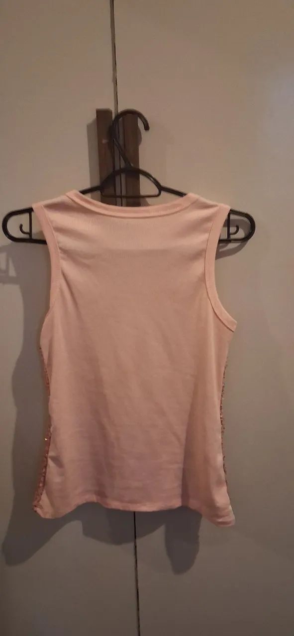 Blusa com lantejoulas rosa anos 2000 - Foto 2