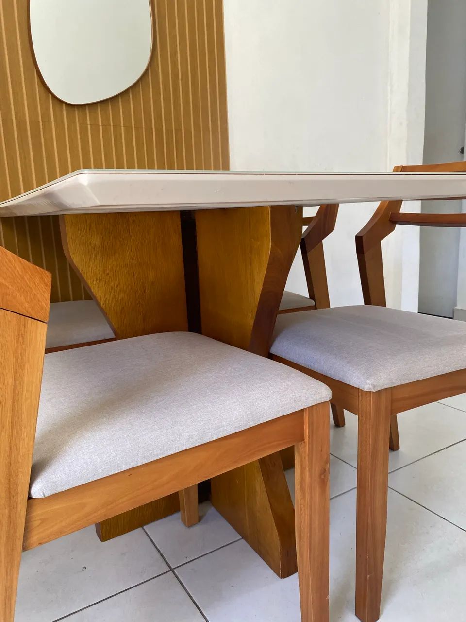Jogo de mesa de madeira - Foto 3