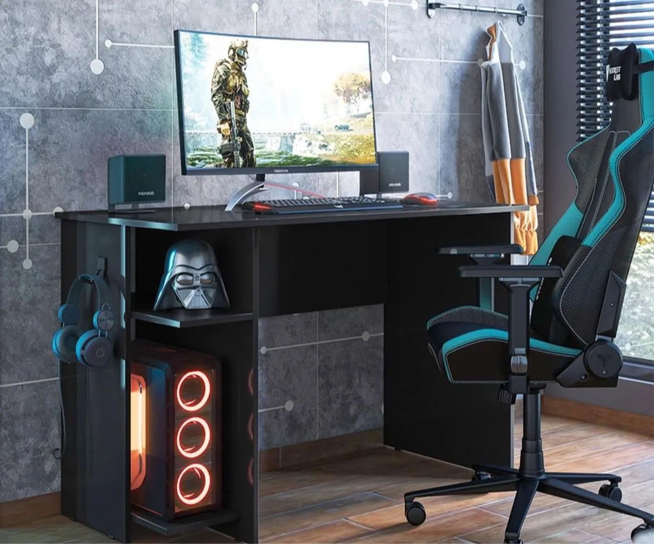 Mesa Gamer - Qmovi (Entrega imediata)  - Foto 3
