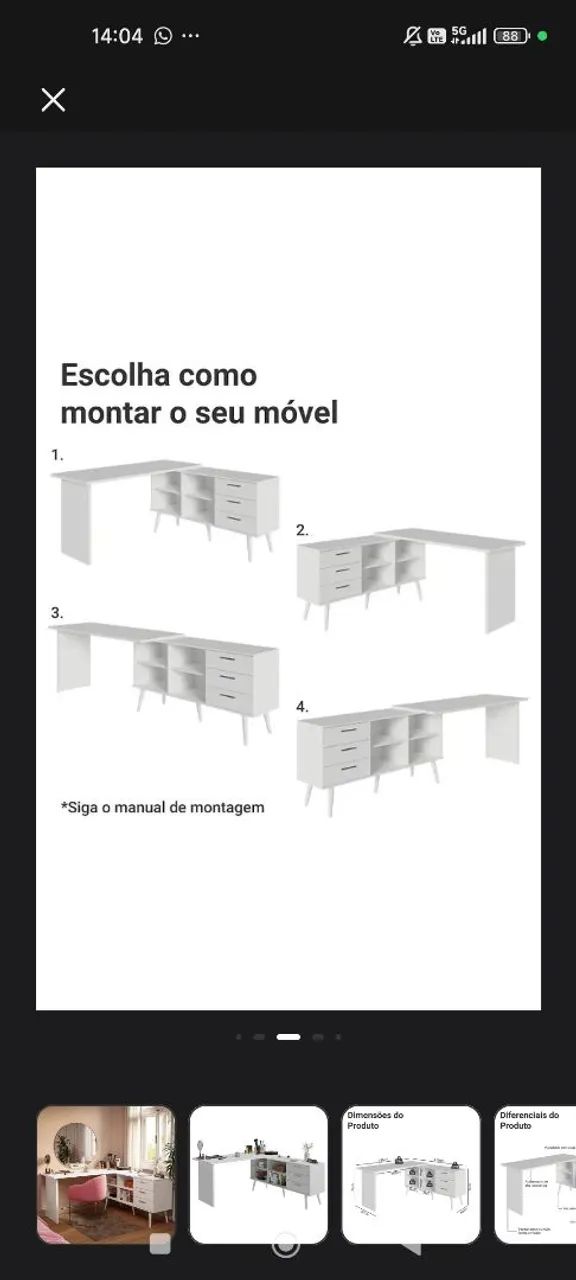 Penteadeira com Escravaninha  - Foto 2
