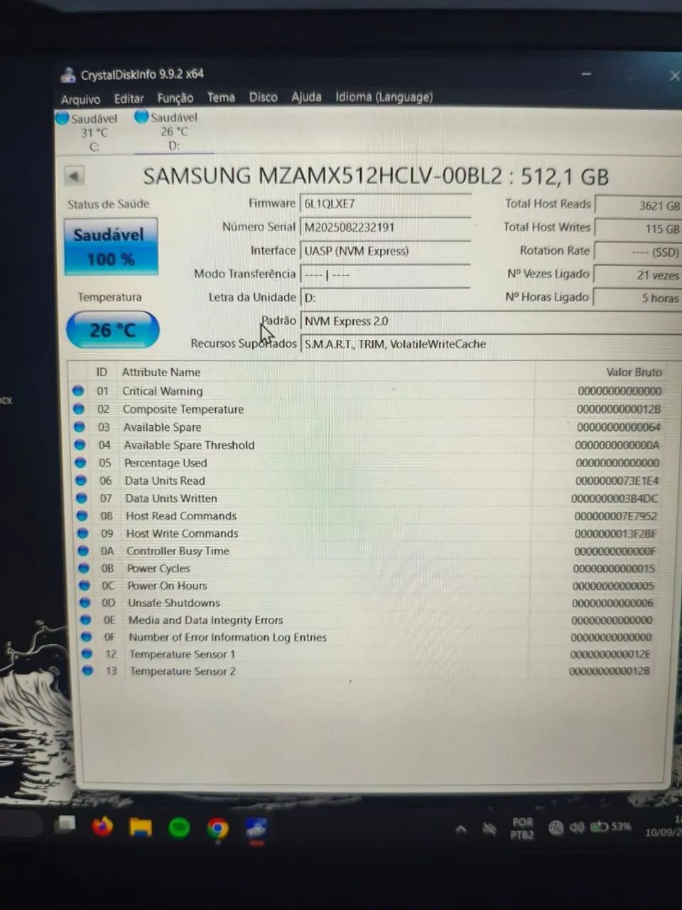 SSD Samsung 512GB 100% de Saúde - Foto 4