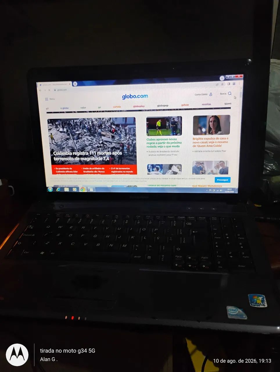 Notebook Lenovo G550 ( funcionando c/ algumas teclas ) veja no anúncio  - Foto 3
