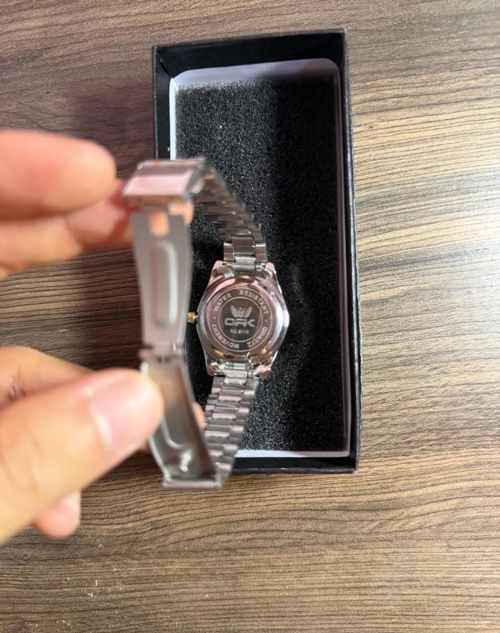 Relógio Elegante OPK Prata e Dourado - Foto 3