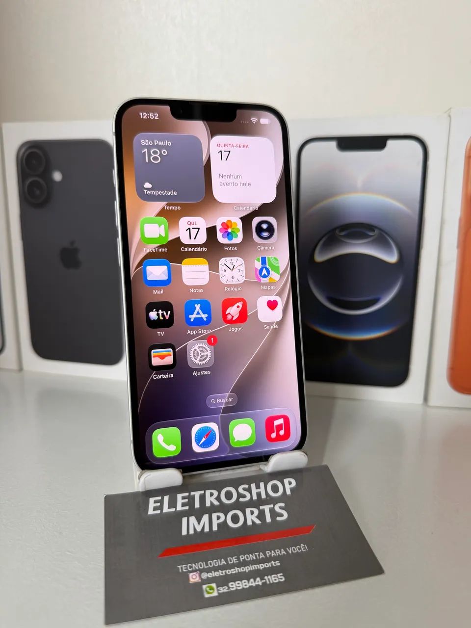 iPhone 16e 128GB Branco | Bateria 95% | Garantia Apple - Foto 2