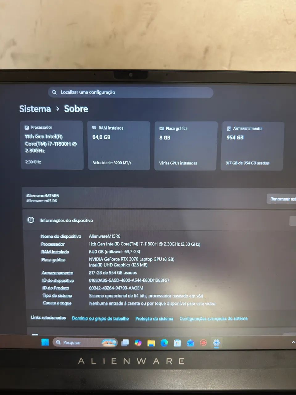 Notebook Alienware M15 R6 RTX3070 - Foto 3